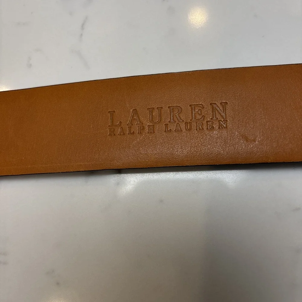 Lauren‎ Ralph Lauren Purple Suede Leather Silver Rhinestone Buckle Belt Size MED
